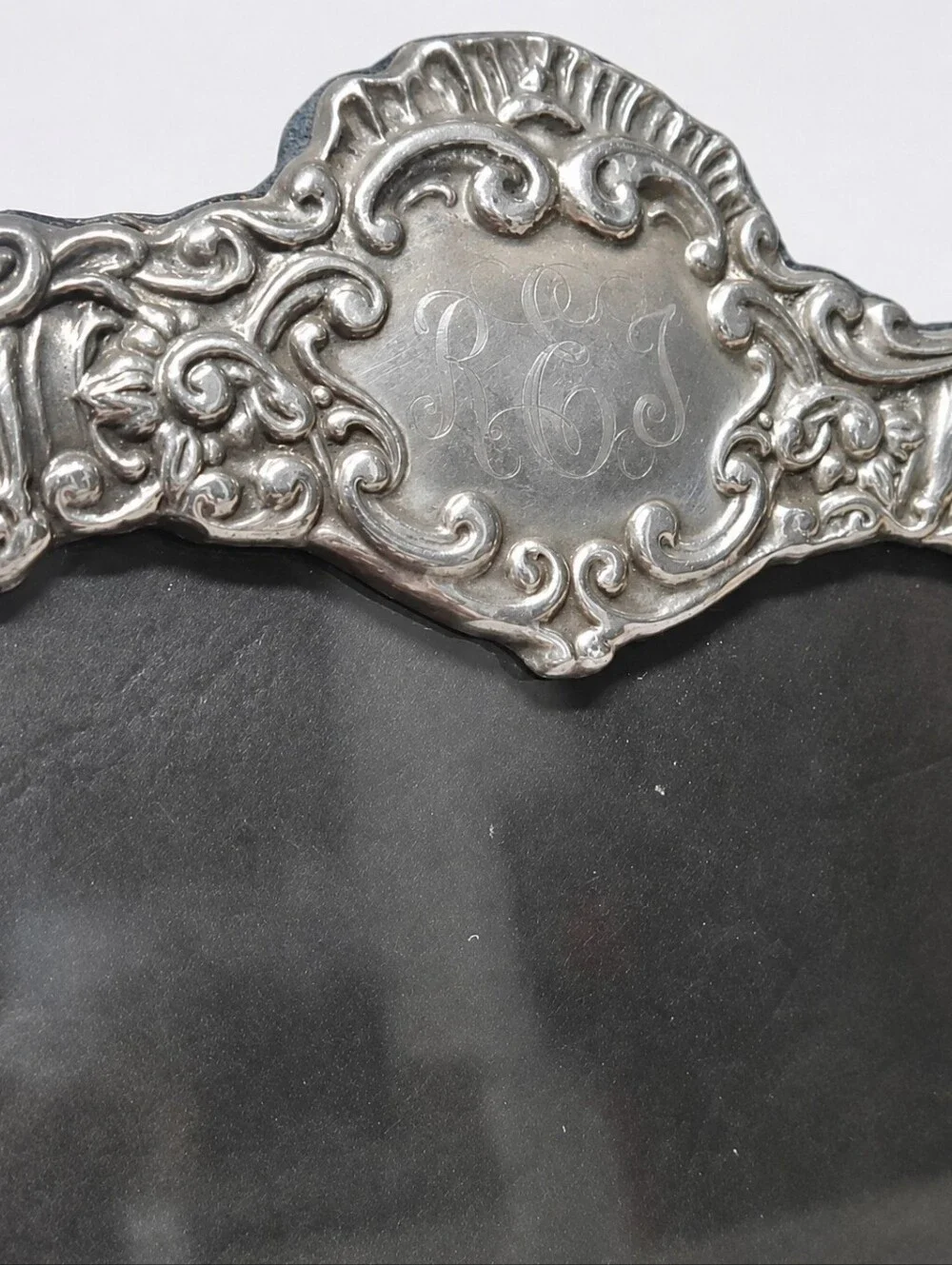 ​VTG | JR .925 Sterling Silver Ornate Baroque Style Picture Frame, Velvet Back